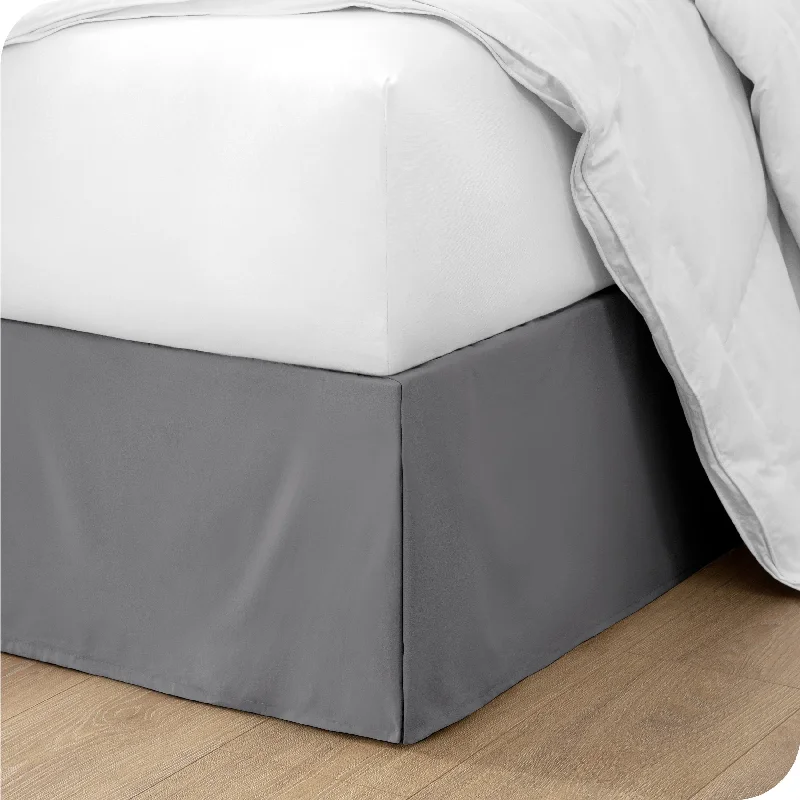 Bed skirts for beds with a fabric - covered frameBed skirts for beds with a slatted frameBare Home Pleated Bed Skirt - 15-Inch Tailored Drop Easy Fit