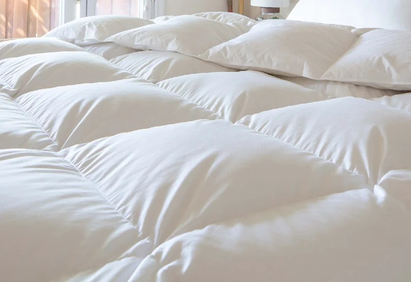 Synthetic - filled comforters like polyester for affordability and hypoallergenic propertiesOrganic Bavarian 850 Down Comforter- Washed and Returned or Factory Second Synthetic - filled comforters like polyester for affordability and hypoallergenic propertiesOrganic Bavarian 850 Down Comforter- Washed and Returned or Factory Second
