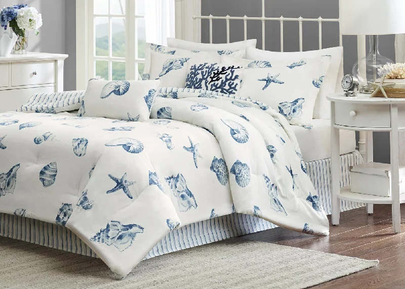 Synthetic - filled comforters like polyester for affordability and hypoallergenic propertiesHarbor House Beach House Seashell Print Cotton Comforter Set Synthetic - filled comforters like polyester for affordability and hypoallergenic propertiesHarbor House Beach House Seashell Print Cotton Comforter Set