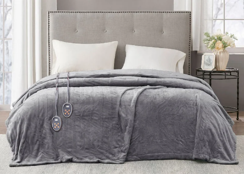 Wool blankets with natural warmth and insulationBeautyrest Heated Plush Blanket