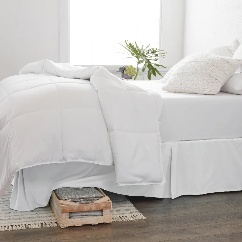 Bed skirts for beds with a curved frameBed skirts for beds with a solid - panel frameBecky Cameron Pleated 14-inch Drop Bed Skirt