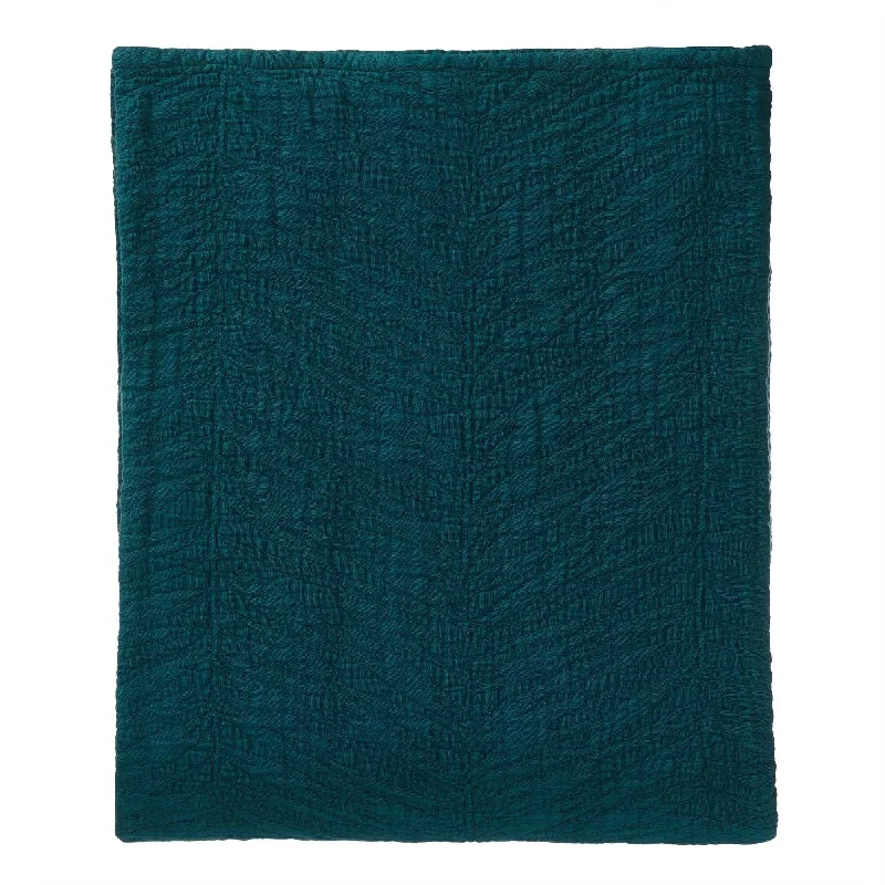 industrial style bedspreads with a rugged look for urban loftsRuivo Cotton Bedspread [Forest green]