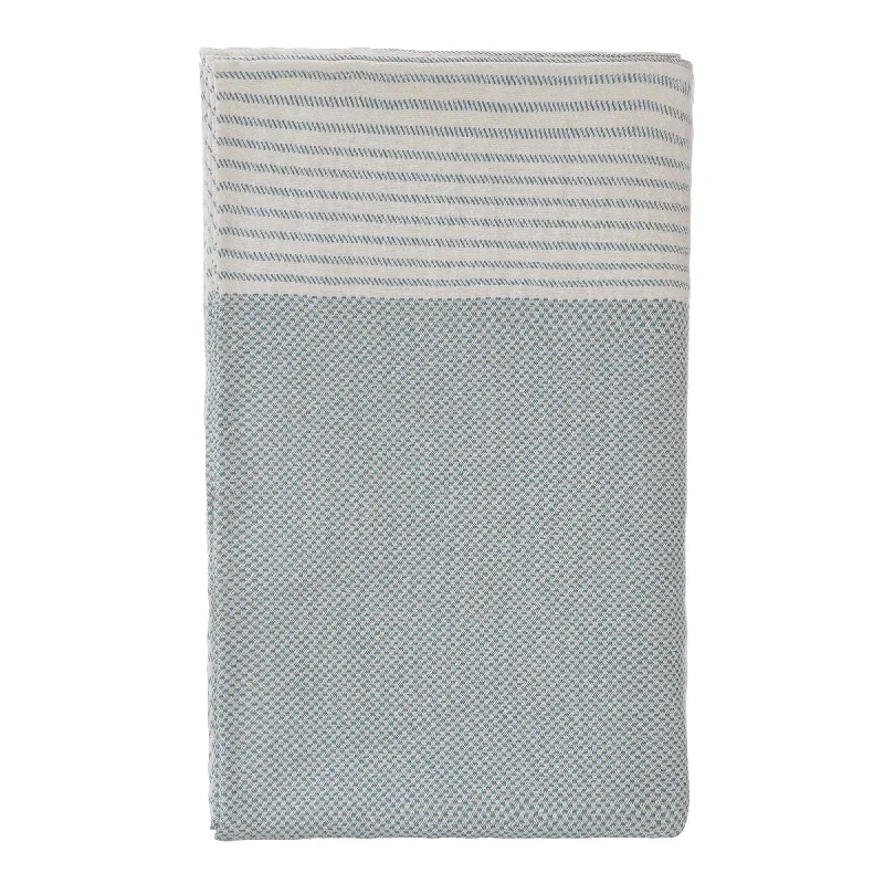 minimalist japanese style bedspreads with simple and clean linesKadan european linen Quilt [Grey green/Cream]