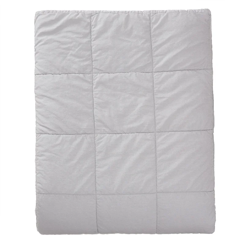 industrial style bedspreads with a rugged look for urban loftsKarlay Linen Quilt [Light grey]