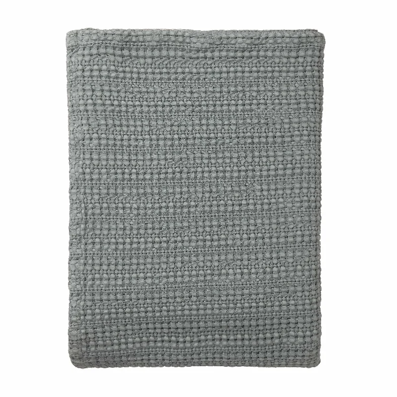 coastal style bedspreads with nautical elements like anchors and stripes for beach - themed roomsAnadia Cotton Bedspread [Mist green]