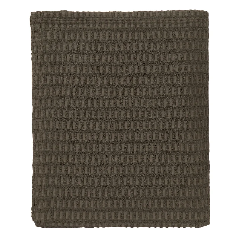 tropical style bedspreads with palm leaves and bright colors for a vacation - like vibeNovas cotton bedspread [Moss green]