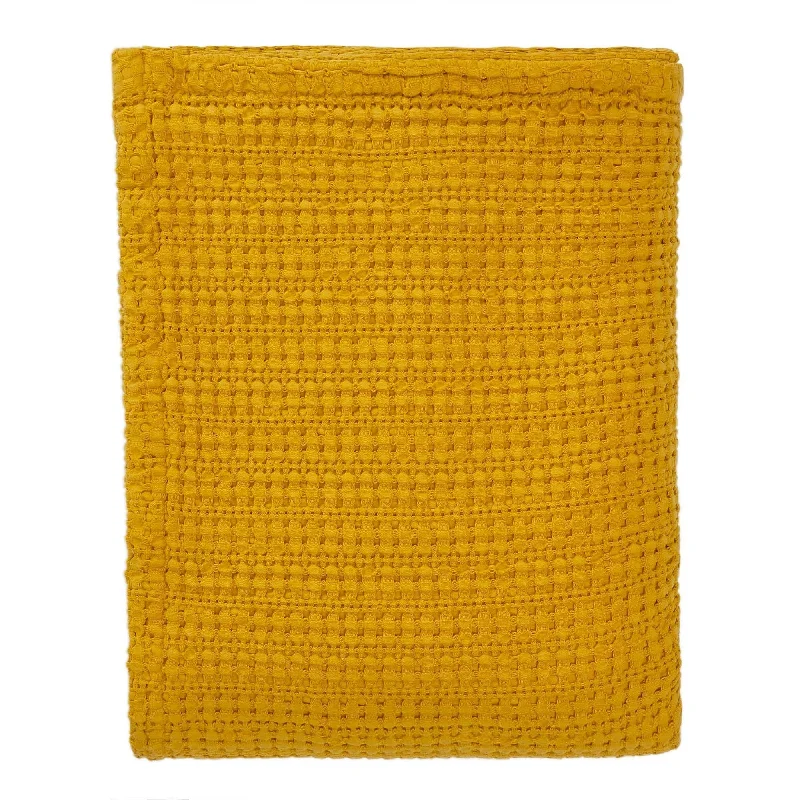 country style bedspreads with floral prints and gingham accents for a homely feelAnadia Cotton Bedspread [Mustard]