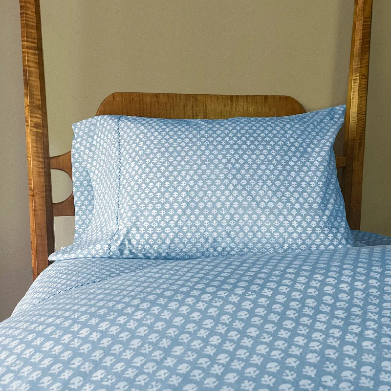 Memory - foam - infused duvets for added body - contouring comfortBindi Light Indigo Organic Duvet Set Memory - foam - infused duvets for added body - contouring comfortBindi Light Indigo Organic Duvet Set