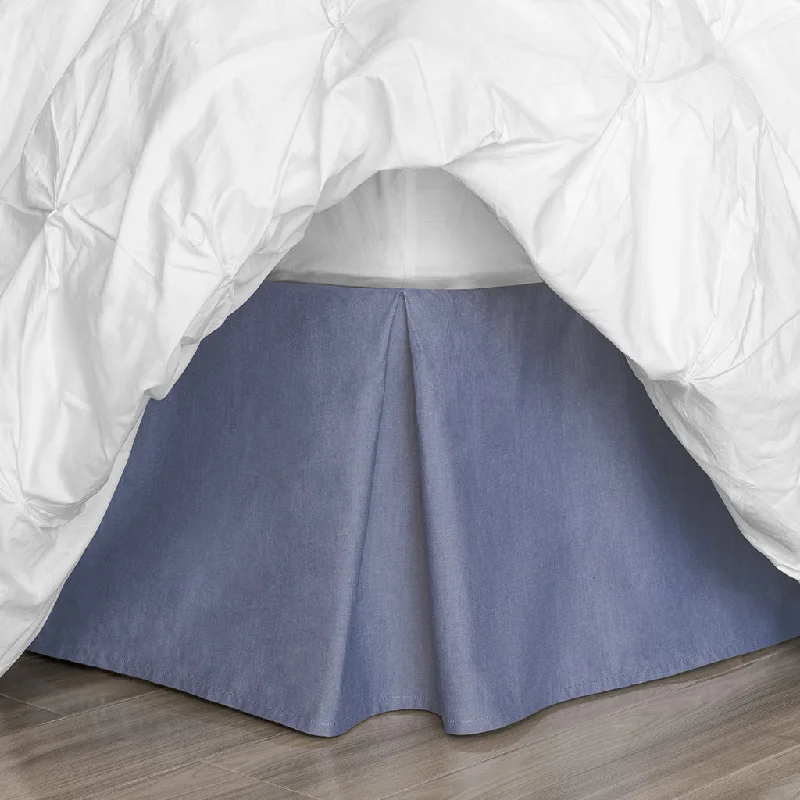 Bed skirts for beds with a leather - upholstered frameBed skirts for beds with a leather - upholstered frameBlue Chambray Pleated Bed Skirt Bed skirts for beds with a leather - upholstered frameBed skirts for beds with a leather - upholstered frameBlue Chambray Pleated Bed Skirt