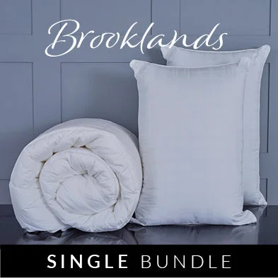 Down duvets with high - fill - power goose down for exceptional warmthBrooklands Pillows and Single Duvet Bundle Down duvets with high - fill - power goose down for exceptional warmthBrooklands Pillows and Single Duvet Bundle