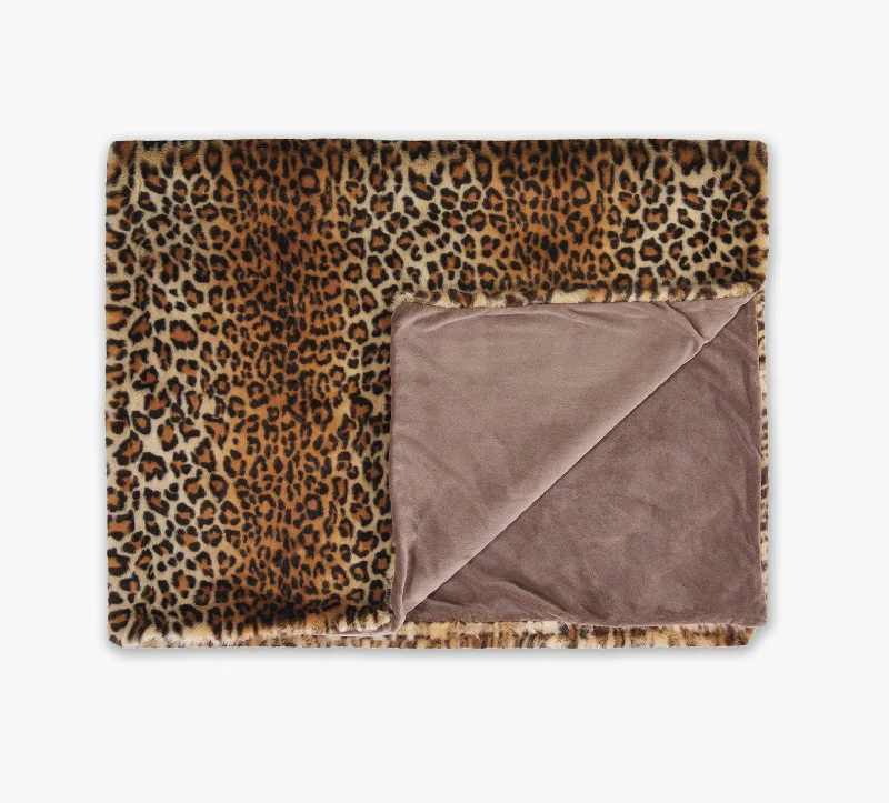 Queen - size blankets for standard - sized bedsBrown Faux Fur Throw 50 x 60