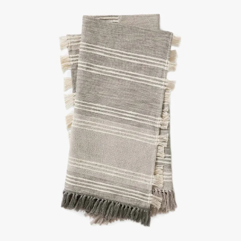 Microfiber blankets that are durable and easy to care forCardiff Blanket Grey/Ivory