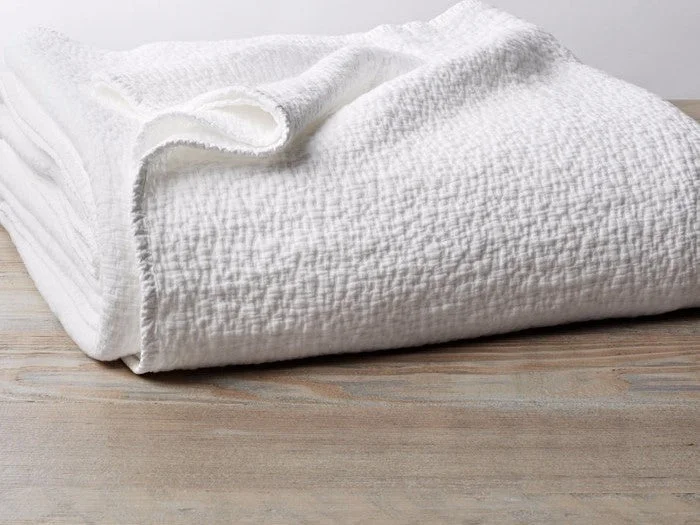 Rayon from bamboo blankets for a silky and breathable feelCascade Organic Matelasse Blanket Rayon from bamboo blankets for a silky and breathable feelCascade Organic Matelasse Blanket