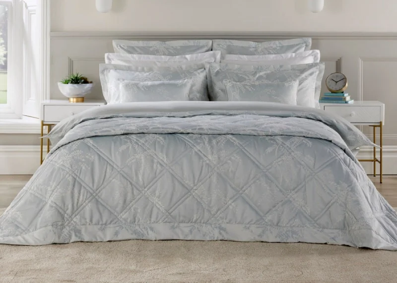 victorian style bedspreads with intricate embroidery for a classic and elegant touchChristy "Holkham" Jacquard Bedspread Sets in Duck Egg victorian style bedspreads with intricate embroidery for a classic and elegant touchChristy "Holkham" Jacquard Bedspread Sets in Duck Egg