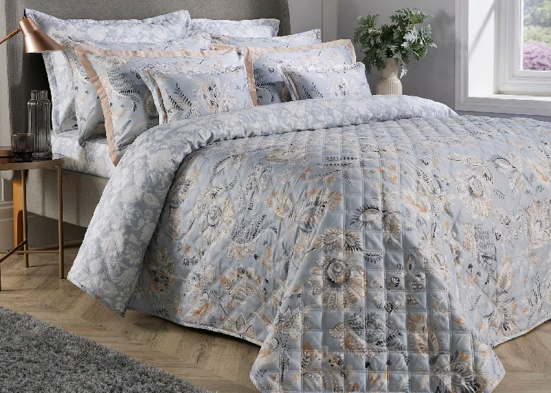 art deco bedspreads with geometric patterns for a retro - inspired bedroomChristy "Jacobean" Bedspread Sets in Duck Egg art deco bedspreads with geometric patterns for a retro - inspired bedroomChristy "Jacobean" Bedspread Sets in Duck Egg