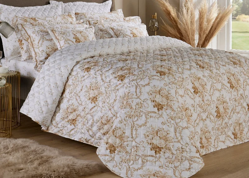 silk bedspreads with a luxurious and smooth textureChristy "Paris" Bedspread Sets in Bronze silk bedspreads with a luxurious and smooth textureChristy "Paris" Bedspread Sets in Bronze