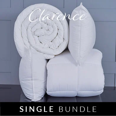 Memory - foam - infused duvets for added body - contouring comfortClarence 600gsm Single Bundle Memory - foam - infused duvets for added body - contouring comfortClarence 600gsm Single Bundle