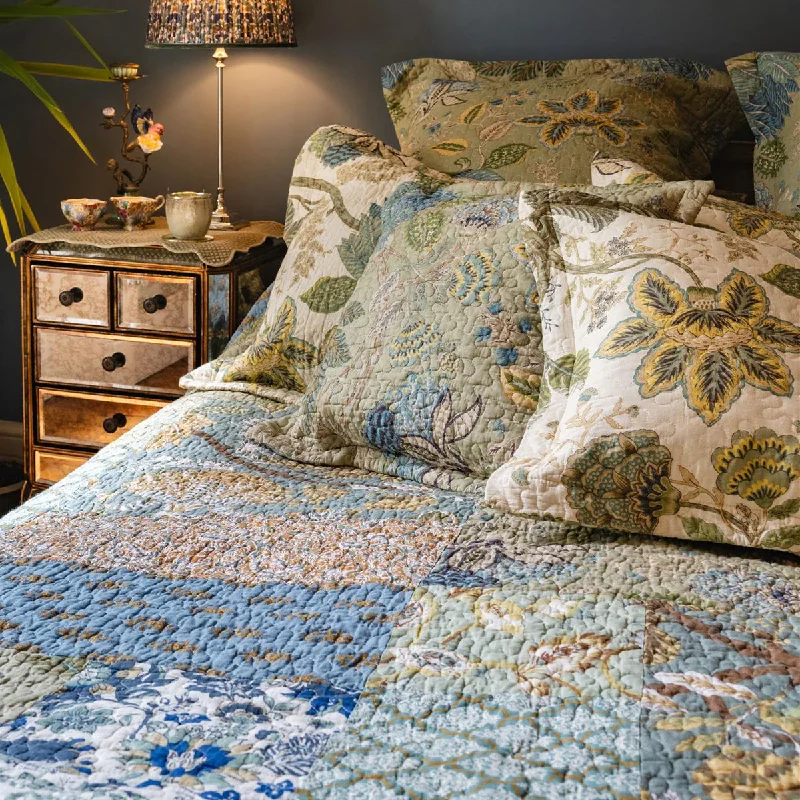 gothic style bedspreads with dark colors and ornate details for a mysterious bedroomConstance Blue/Green Bedspread gothic style bedspreads with dark colors and ornate details for a mysterious bedroomConstance Blue/Green Bedspread