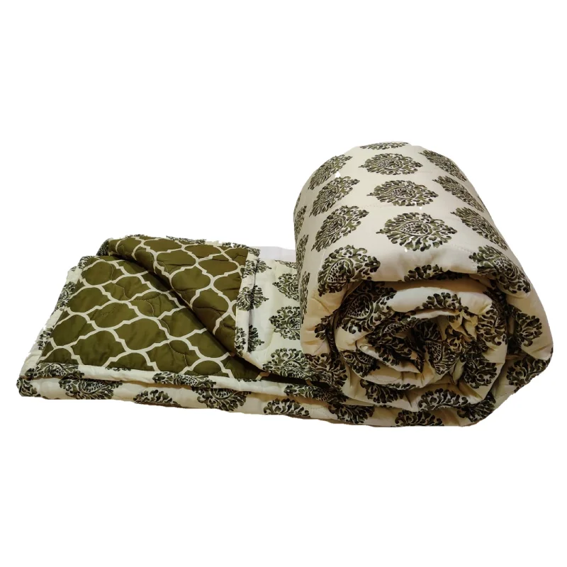 Synthetic - filled comforters like polyester for affordability and hypoallergenic propertiesCotton Casing Premium Double Comforter (Damask Forest Green & 100% Cotton) Synthetic - filled comforters like polyester for affordability and hypoallergenic propertiesCotton Casing Premium Double Comforter (Damask Forest Green & 100% Cotton)