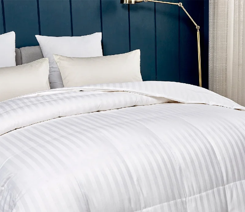 Goose down comforters known for their superior quality and insulationBlue Ridge Home Cotton Damask Stripe Down Alternative Comforter Goose down comforters known for their superior quality and insulationBlue Ridge Home Cotton Damask Stripe Down Alternative Comforter
