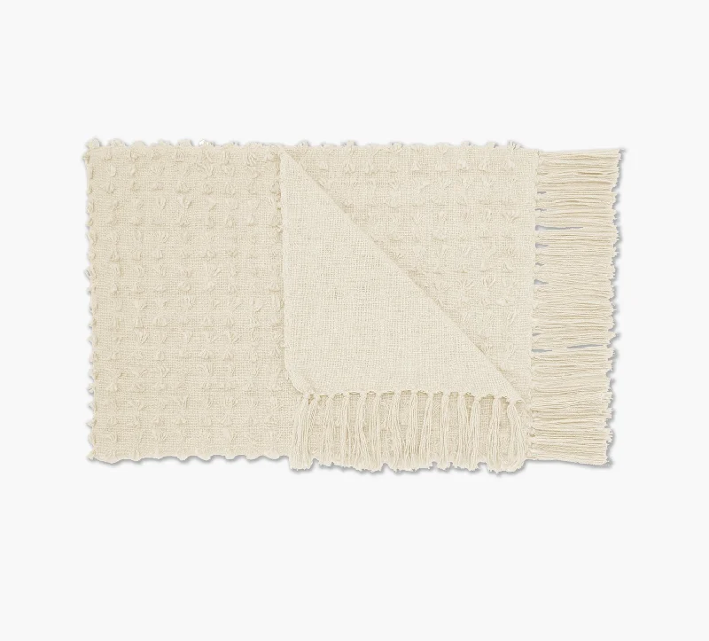 Recycled polyester blankets for an eco - conscious optionCream Woven Cotton Throw 50 x 60 Recycled polyester blankets for an eco - conscious optionCream Woven Cotton Throw 50 x 60