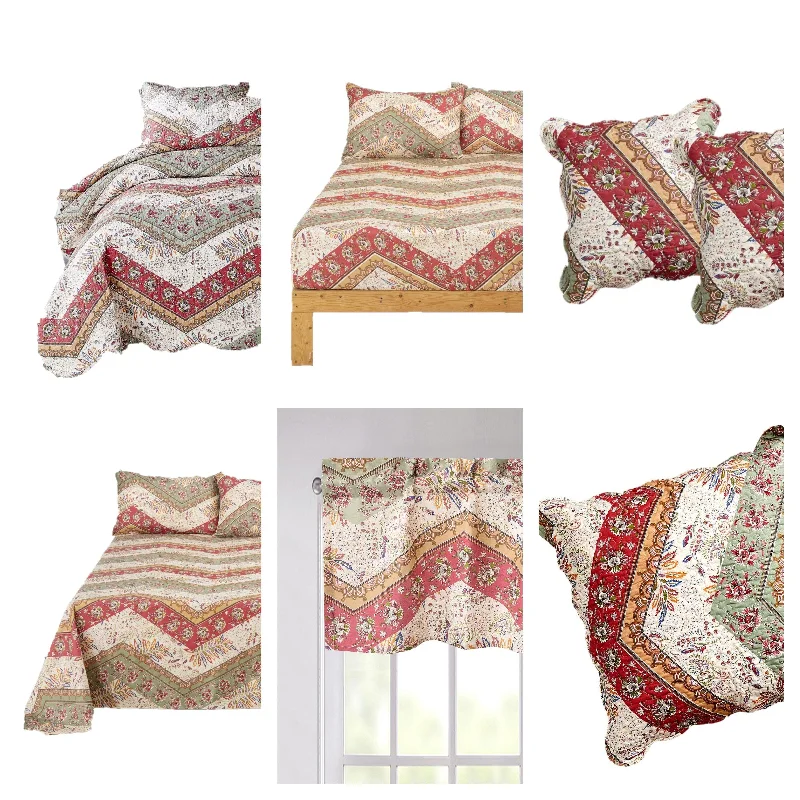 art deco bedspreads with geometric patterns for a retro - inspired bedroomDaDa Bedding Rustic Bed in a Bag Bundle Set - Cranberry Sage Chevron Floral Bedding Set (JHW-924) art deco bedspreads with geometric patterns for a retro - inspired bedroomDaDa Bedding Rustic Bed in a Bag Bundle Set - Cranberry Sage Chevron Floral Bedding Set (JHW-924)
