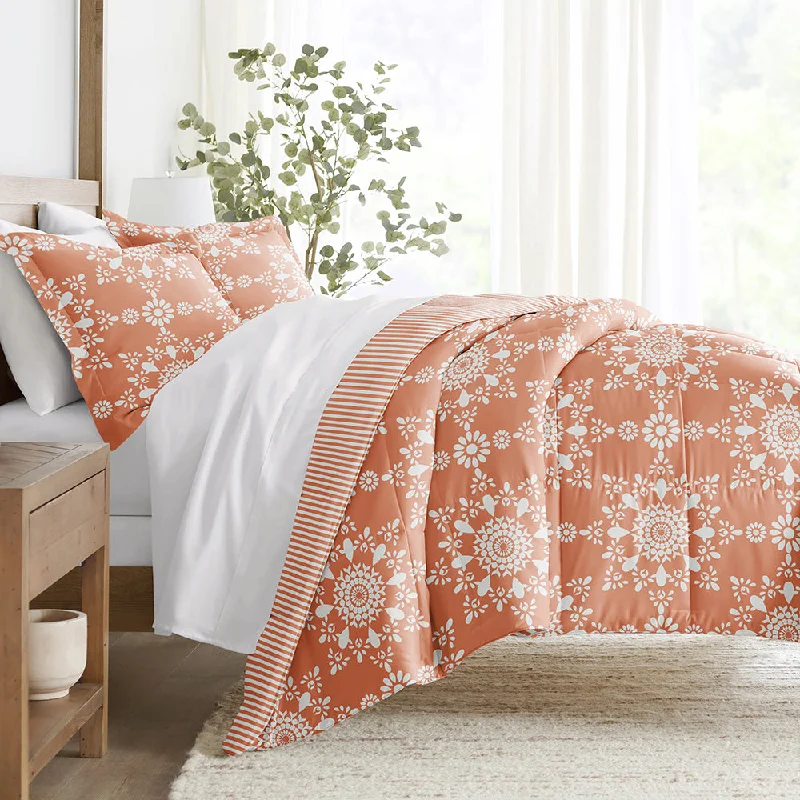 Cotton - filled comforters for a breathable and natural sleep experienceDaisy Medallion Reversible Down-Alternative Comforter Set Cotton - filled comforters for a breathable and natural sleep experienceDaisy Medallion Reversible Down-Alternative Comforter Set