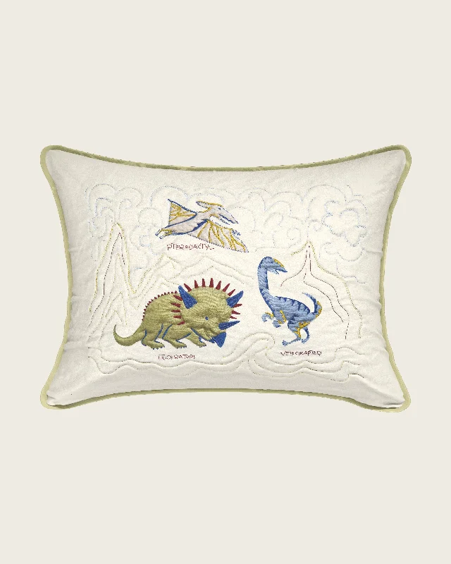 Memory - foam - infused duvets for added body - contouring comfortDinosaur Island Embroidered Pillow Sham Memory - foam - infused duvets for added body - contouring comfortDinosaur Island Embroidered Pillow Sham