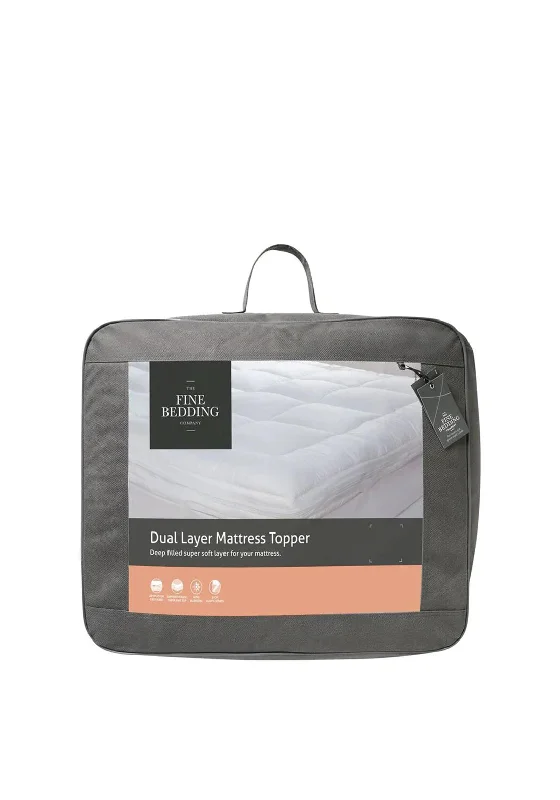 Memory foam mattresses for pressure relief and contouringThe Fine Bedding Company Dual Layer Mattress Topper