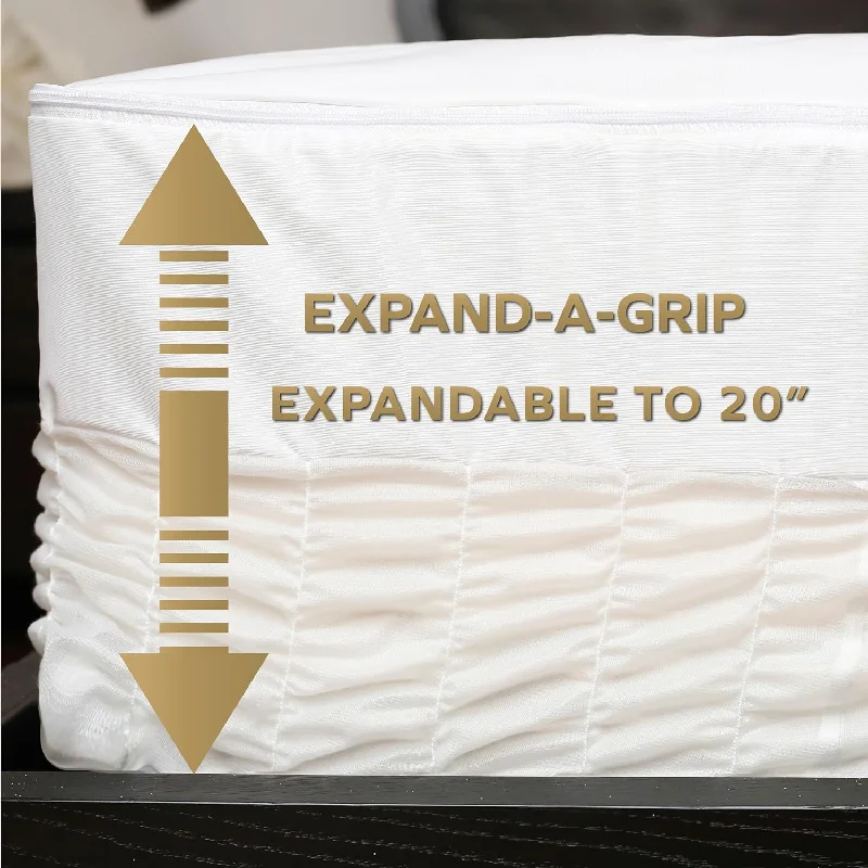 Natural latex and organic cotton blend mattressesExpand-a-Grip Deluxe Zippered Mattress Encasement Natural latex and organic cotton blend mattressesExpand-a-Grip Deluxe Zippered Mattress Encasement