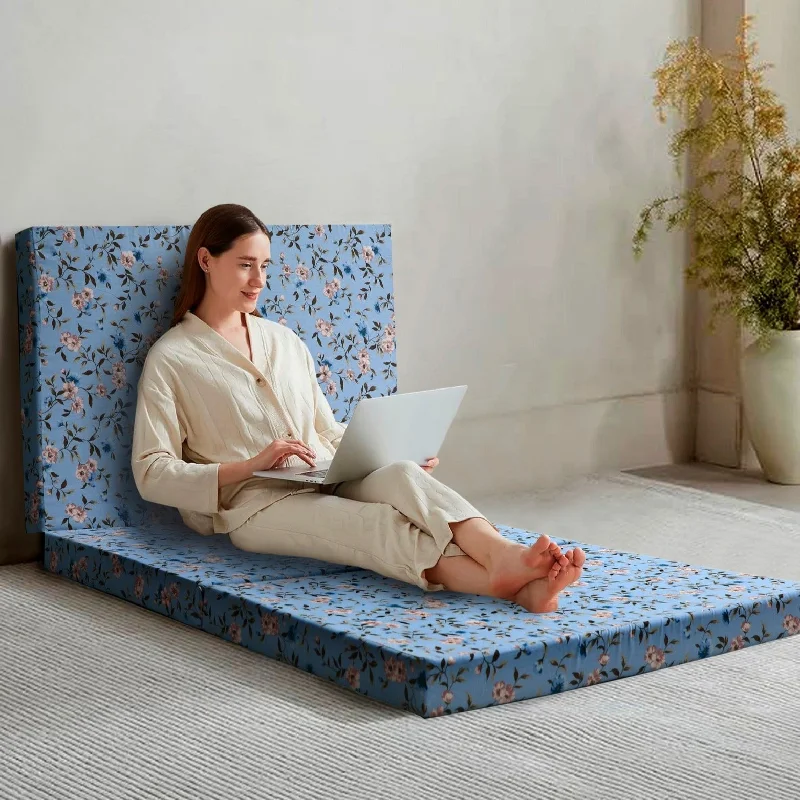 Latex mattresses with natural bounce and breathabilityFoldable/Portable Mattress-Blue Bloom Latex mattresses with natural bounce and breathabilityFoldable/Portable Mattress-Blue Bloom