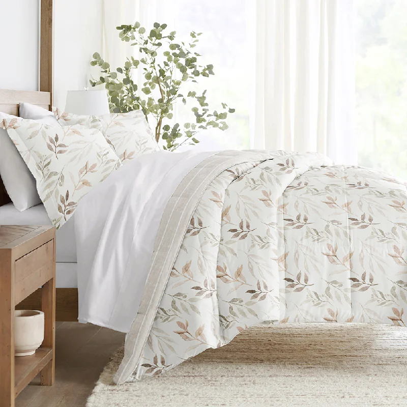 Goose down comforters known for their superior quality and insulationFoliage Stripe Reversible Down-Alternative Comforter Set Goose down comforters known for their superior quality and insulationFoliage Stripe Reversible Down-Alternative Comforter Set