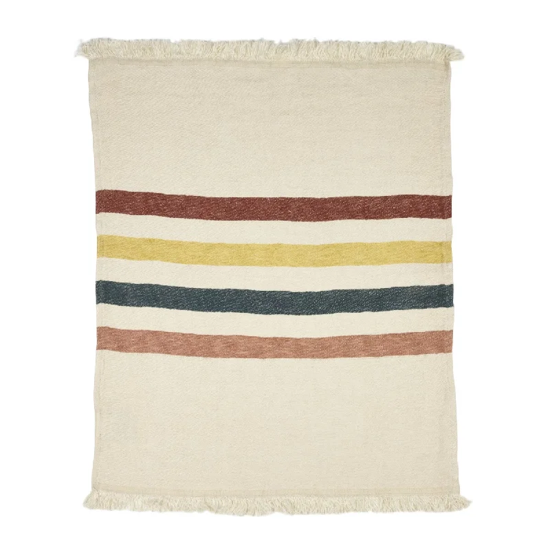 Rayon from bamboo blankets for a silky and breathable feelFouta Lake Stripe Towel/Throw Blanket Rayon from bamboo blankets for a silky and breathable feelFouta Lake Stripe Towel/Throw Blanket
