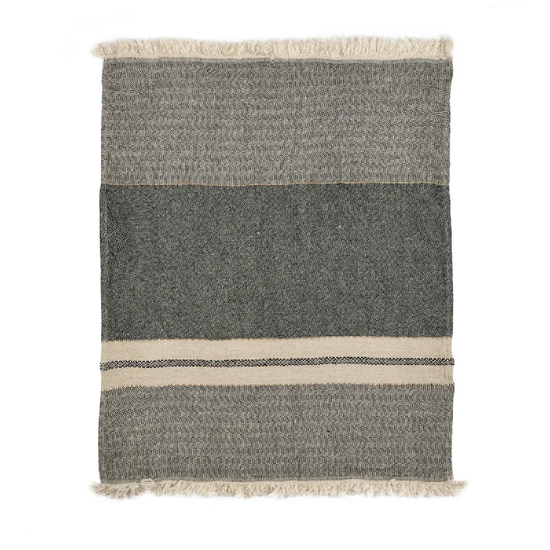Recycled polyester blankets for an eco - conscious optionFouta Tack Stripe Belgian Towel Recycled polyester blankets for an eco - conscious optionFouta Tack Stripe Belgian Towel