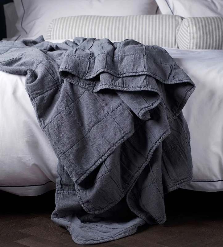 asian - inspired bedspreads with traditional motifs such as cherry blossoms or dragons for a zen atmosphereFrench Blue Finn 100% Cotton Quilted Throw asian - inspired bedspreads with traditional motifs such as cherry blossoms or dragons for a zen atmosphereFrench Blue Finn 100% Cotton Quilted Throw