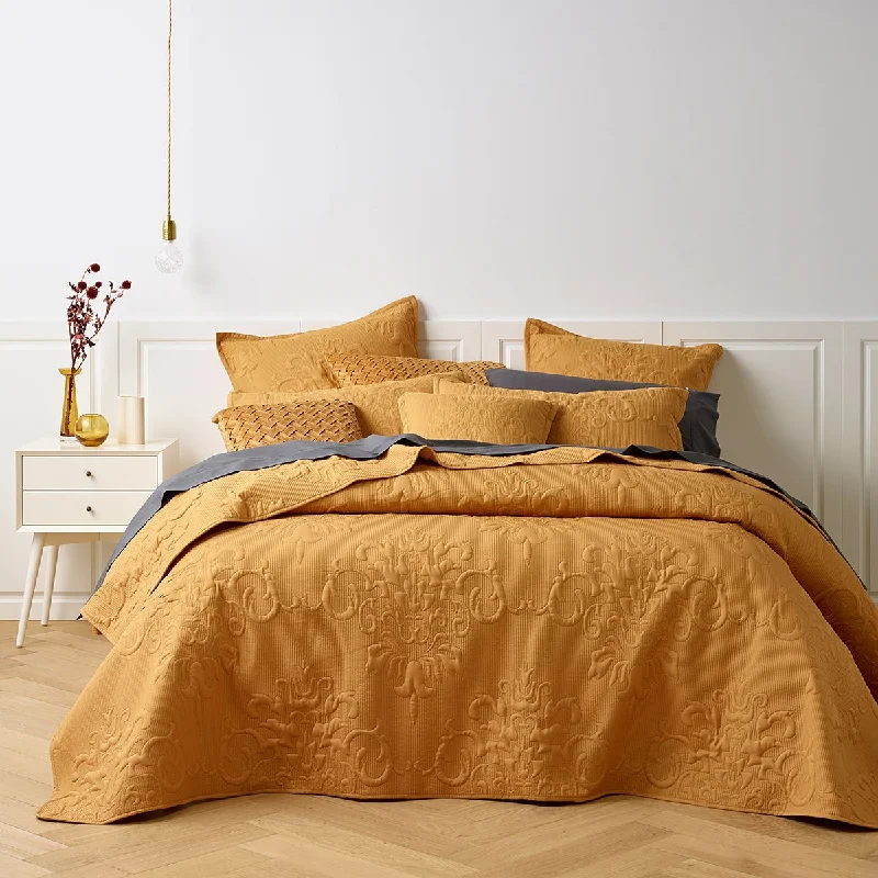 coastal style bedspreads with nautical elements like anchors and stripes for beach - themed roomsGatwick Bedspread Set Gold By Bianca coastal style bedspreads with nautical elements like anchors and stripes for beach - themed roomsGatwick Bedspread Set Gold By Bianca