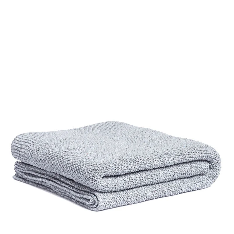 Recycled polyester blankets for an eco - conscious optionRecycled denim throw soft blue Recycled polyester blankets for an eco - conscious optionRecycled denim throw soft blue
