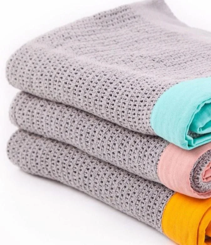 Acrylic blankets for a soft and affordable alternativeGiggle Baby - Organic Cotton Pram Blanket - Grey / Russett Trim 90x70cm. Acrylic blankets for a soft and affordable alternativeGiggle Baby - Organic Cotton Pram Blanket - Grey / Russett Trim 90x70cm.