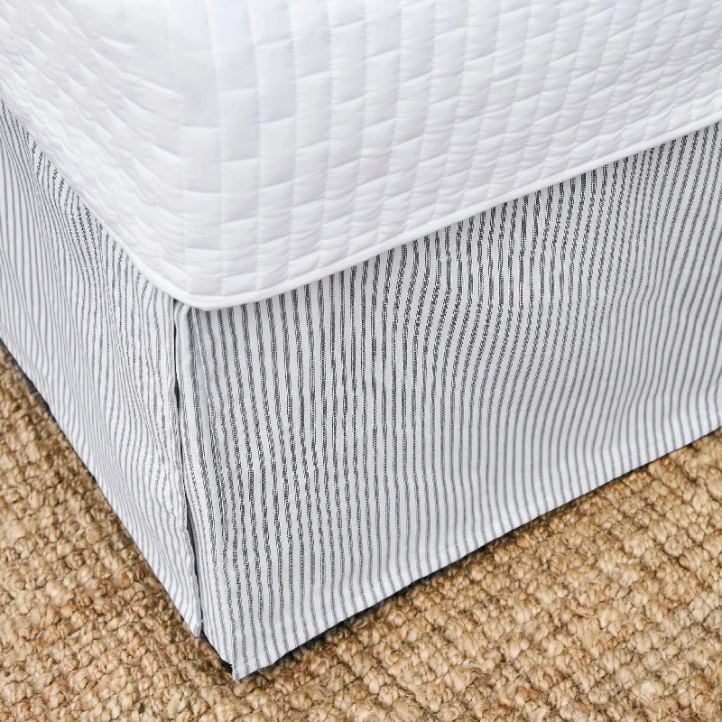 Bed skirts for beds with a decorative - carved frameBed skirts for beds with a metal frameGray Ticking Stripe Bedskirt | Twin, Full, Queen, King, Cal King, Extra Long Twin Bed skirts for beds with a decorative - carved frameBed skirts for beds with a metal frameGray Ticking Stripe Bedskirt | Twin, Full, Queen, King, Cal King, Extra Long Twin