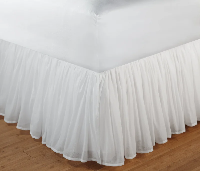 Bed skirts for beds with a traditional - ornate frameBed skirts for beds with a non - standard frameGreenland Home Cotton Voile White Twin Bed Skirt 18`` Bed skirts for beds with a traditional - ornate frameBed skirts for beds with a non - standard frameGreenland Home Cotton Voile White Twin Bed Skirt 18``