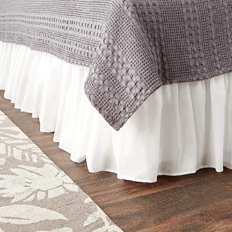 Bed skirts for beds with a slatted frameBed skirts for beds with a non - standard frameGreenland Home Fashions White Sheer 100-percent Cotton Voile Bedskirt