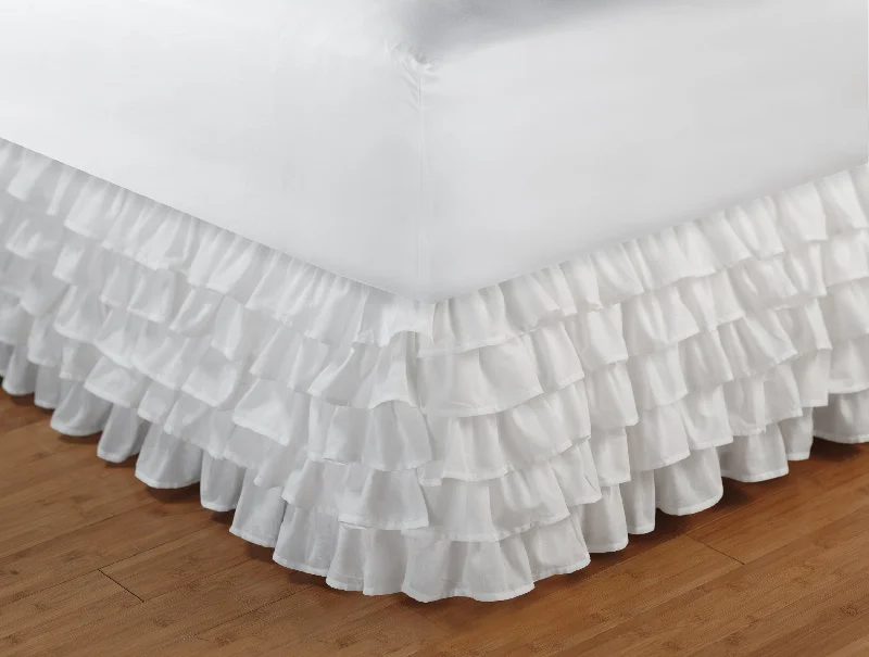 Bed skirts for beds with a curved frameBed skirts for beds with a curved frameGreenland Home Multi-Ruffle White Twin Bed Skirt 15`` Bed skirts for beds with a curved frameBed skirts for beds with a curved frameGreenland Home Multi-Ruffle White Twin Bed Skirt 15``