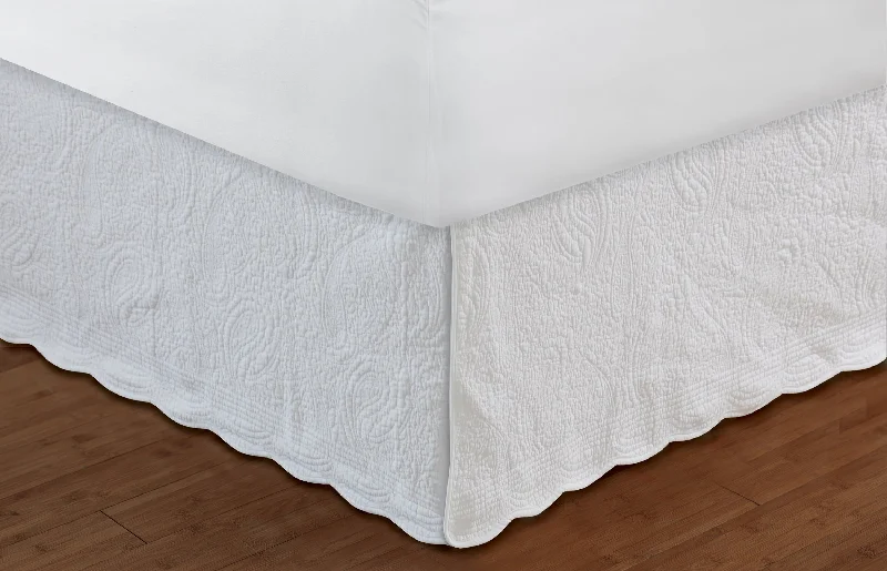 Bed skirts for water beds to give them a more traditional lookts for water beds to give them a more traditional lookGreenland Home Paisley Quilted White Twin Bed Skirt 18`` Bed skirts for water beds to give them a more traditional lookts for water beds to give them a more traditional lookGreenland Home Paisley Quilted White Twin Bed Skirt 18``