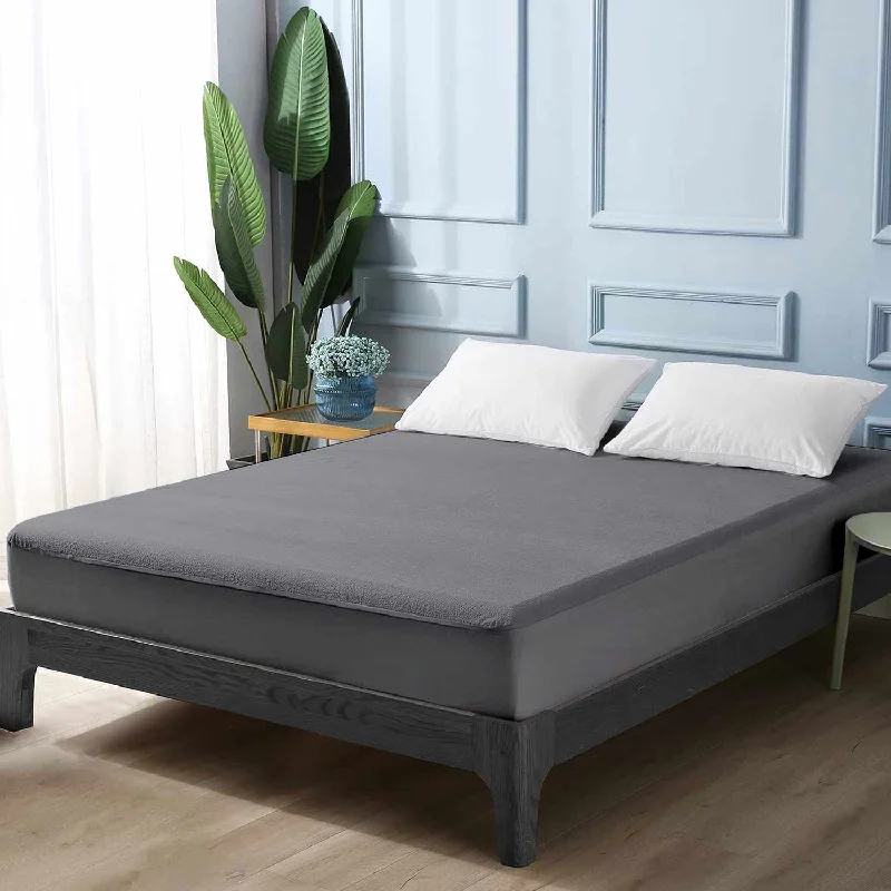 Gel - infused memory foam mattresses for cooler sleepGrey Terry Cotton Water Proof Mattress Protector/Cover for King Bed Soft & Breathable Gel - infused memory foam mattresses for cooler sleepGrey Terry Cotton Water Proof Mattress Protector/Cover for King Bed Soft & Breathable