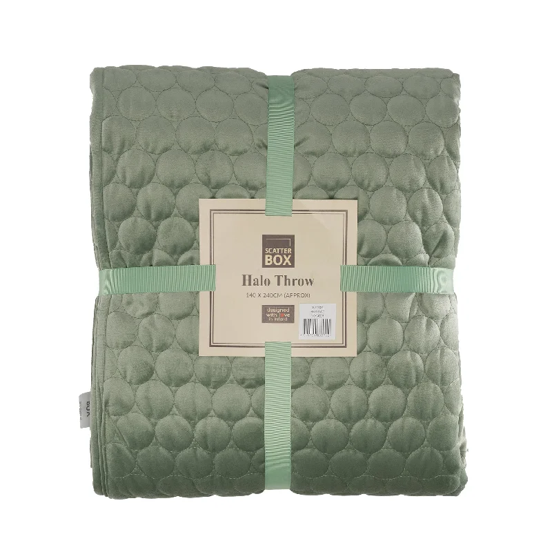 cotton bedspreads for breathability and softnessHalo - Sage Throw 140x240cm