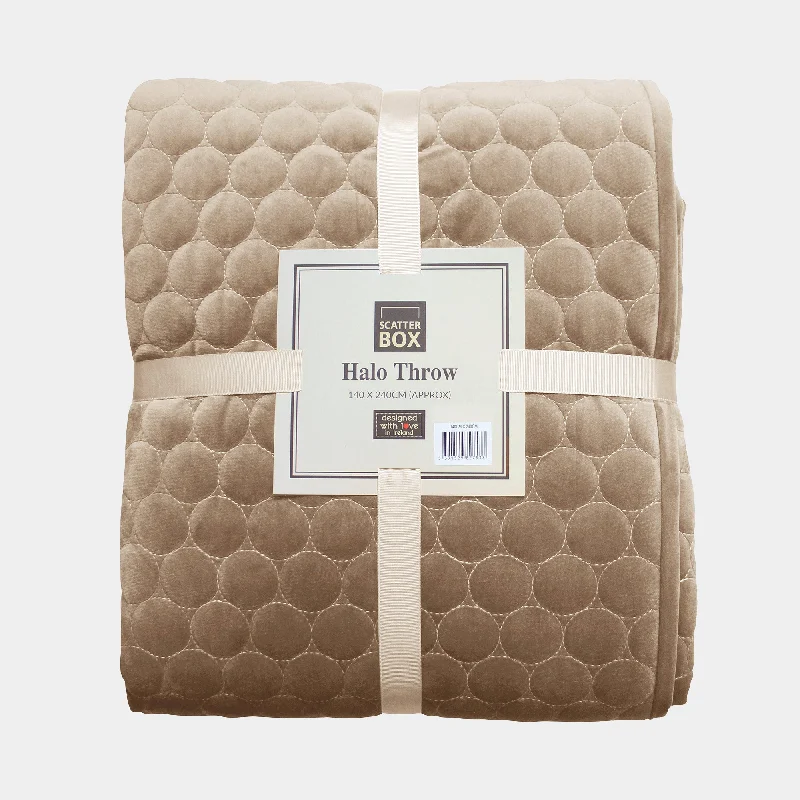 tropical style bedspreads with palm leaves and bright colors for a vacation - like vibeHalo - Taupe Throw 140x240cm tropical style bedspreads with palm leaves and bright colors for a vacation - like vibeHalo - Taupe Throw 140x240cm