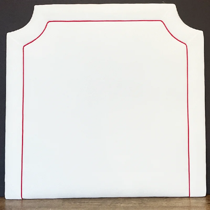 Bed skirts for beds with a round frameBed skirts for beds with a round frameHeadboard - Bella White with Bella Crimson piping Bed skirts for beds with a round frameBed skirts for beds with a round frameHeadboard - Bella White with Bella Crimson piping