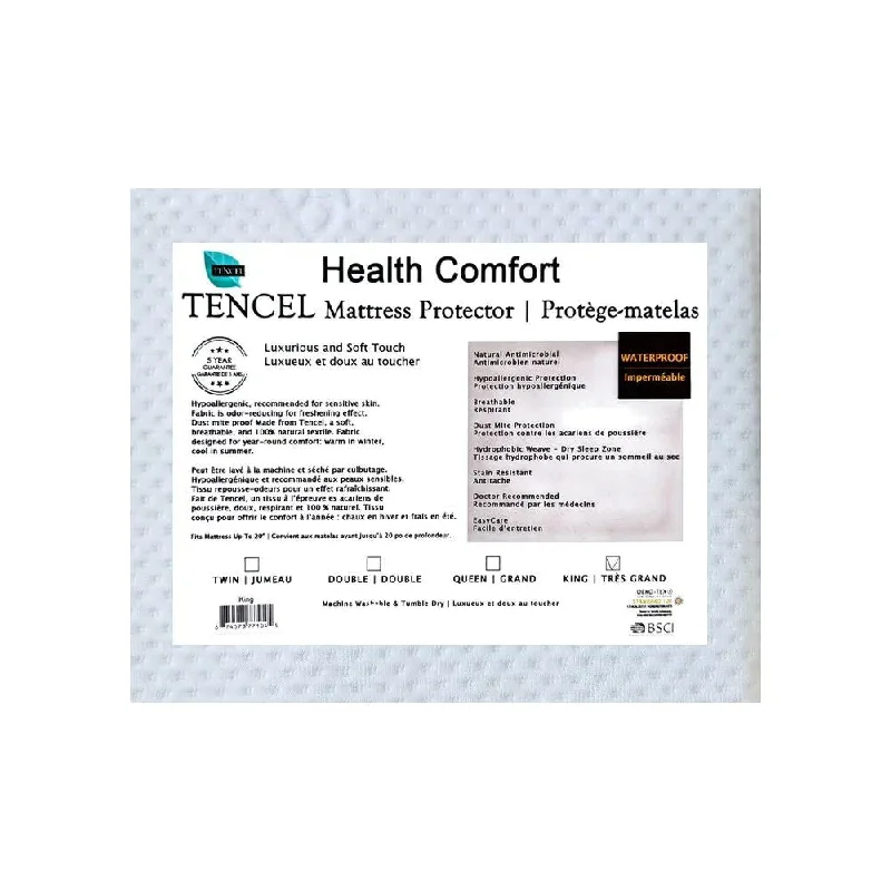 Bamboo - charcoal infused mattresses for odor absorptionHealth Comfort Waterproof Antimicrobial Tencel Mattress Protector with Breathable Hypoallergenic Protection Bamboo - charcoal infused mattresses for odor absorptionHealth Comfort Waterproof Antimicrobial Tencel Mattress Protector with Breathable Hypoallergenic Protection
