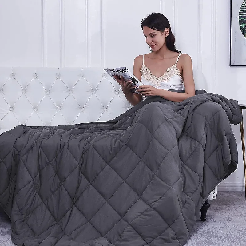 Queen - size blankets for standard - sized bedsHealth Comfort Weighted Blanket - Grey - 15lbs or 25lbs Queen or 3/4 Size Queen - size blankets for standard - sized bedsHealth Comfort Weighted Blanket - Grey - 15lbs or 25lbs Queen or 3/4 Size
