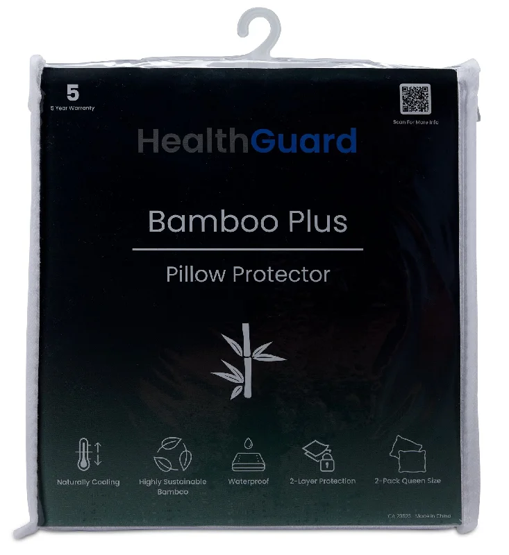 Bamboo - charcoal infused mattresses for odor absorptionHealthGuard Bamboo Plus Waterproof Queen Pillow Protector - 2PK Bamboo - charcoal infused mattresses for odor absorptionHealthGuard Bamboo Plus Waterproof Queen Pillow Protector - 2PK